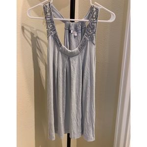 Jennifer Lopez gray sparkly tank